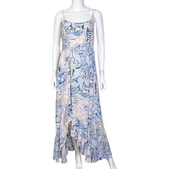 Intimately FP Forever Yours Smocked Slip in Blue Combo - sz Large - Picture 6 of 10